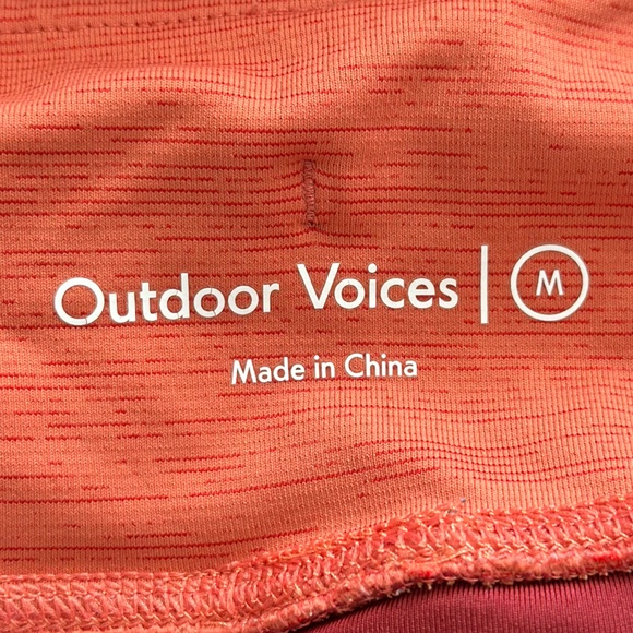 Outdoor Voices Brick Red Patterned Hudson Lightspeed Running Shorts Medium - Picture 6 of 7